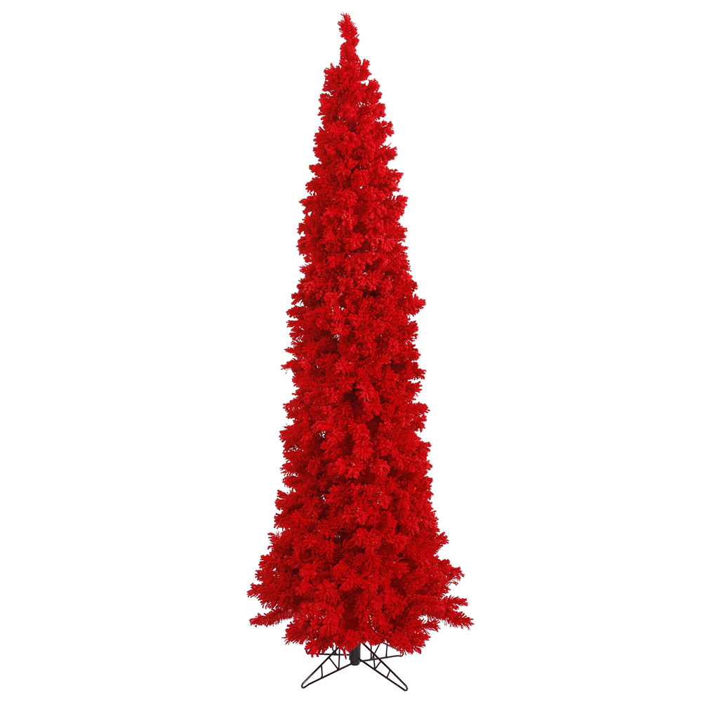 K168045 - Flocked Red Fir Christmas Tree | Vickerman