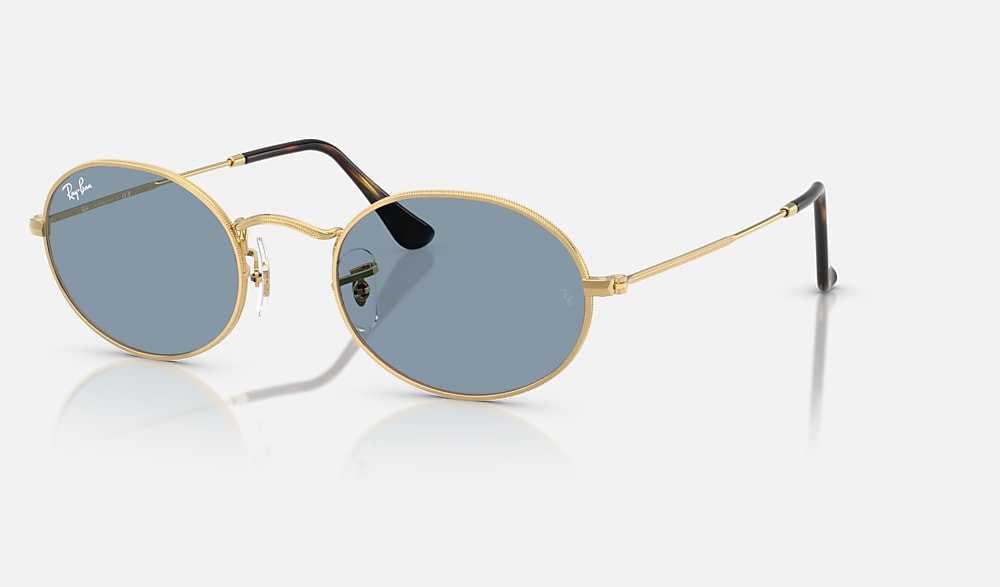 Gafas de Sol OVAL METAL SUMMER CAPSULE en Oro Arista y Azul