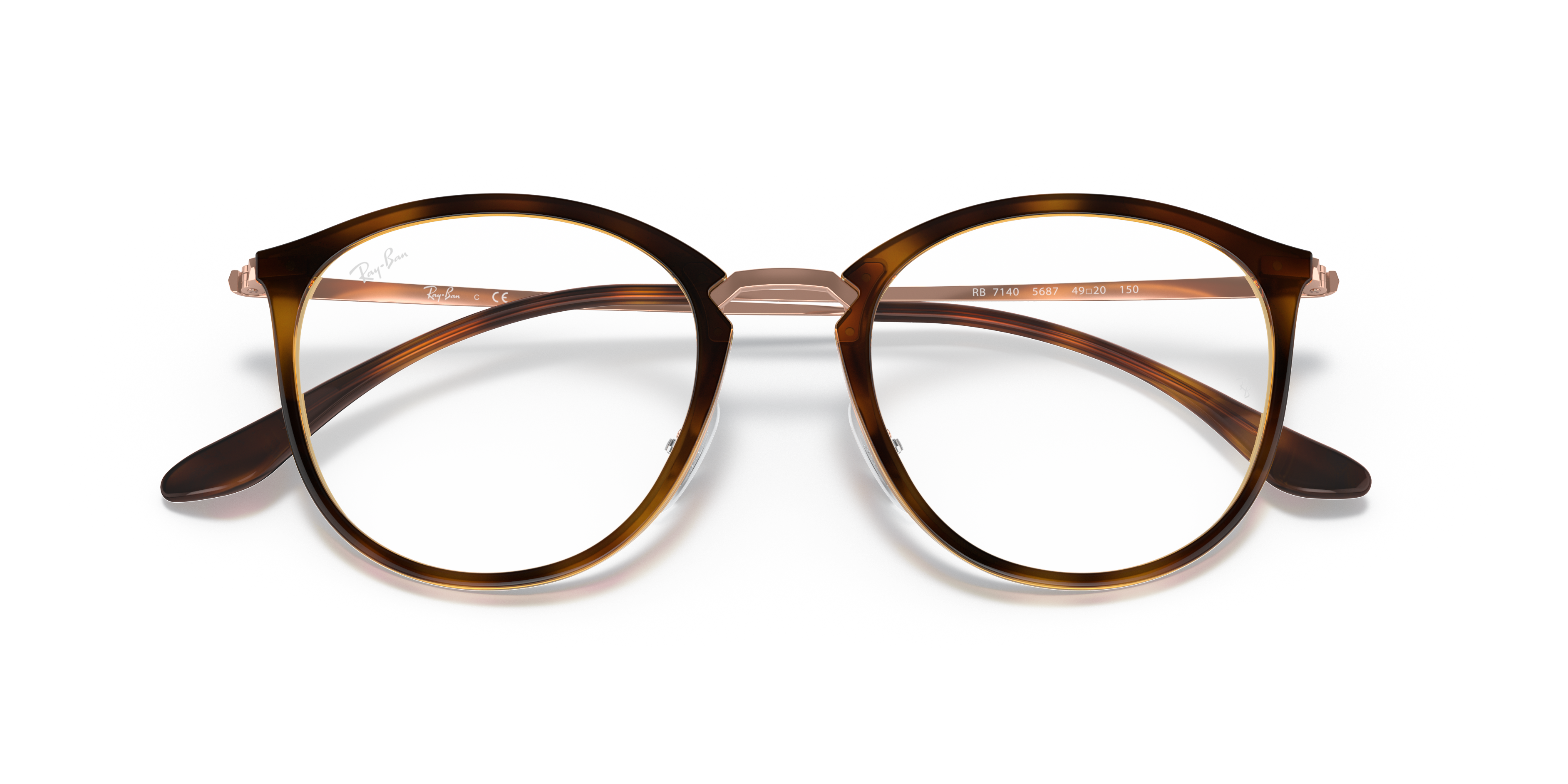 RB7140 OPTICS Eyeglasses with Striped Havana Frame - RB7140 | Ray