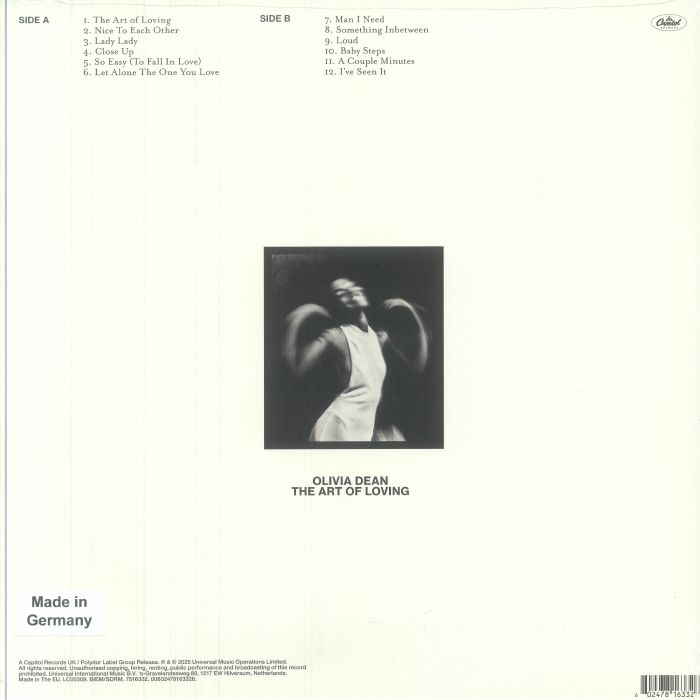 Olivia DEAN - The Art Of Loving レコード at Juno Records.