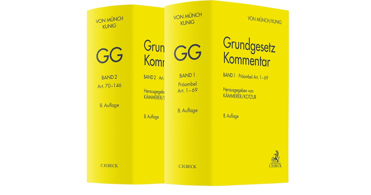 von Münch / Kunig | Grundgesetz Kommentar: GG | 8. Auflage | 2025