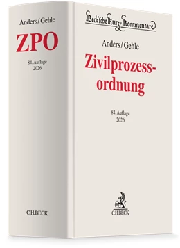Anders / Gehle | Zivilprozessordnung: ZPO | 84. Auflage | 2026