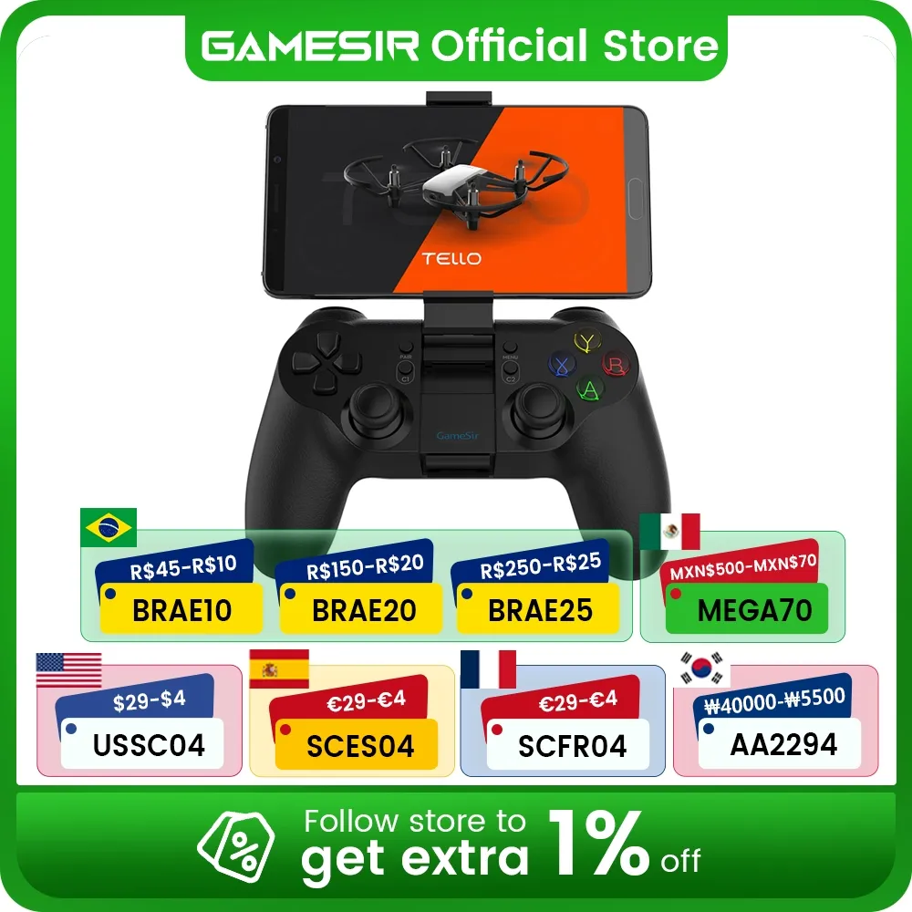 GameSir T1d Bluetooth Mobile Controller for DJI Tello Mini Drone