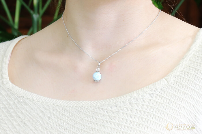 ラリマー ネックレス 10mm ｜ 天然石通販の4976堂