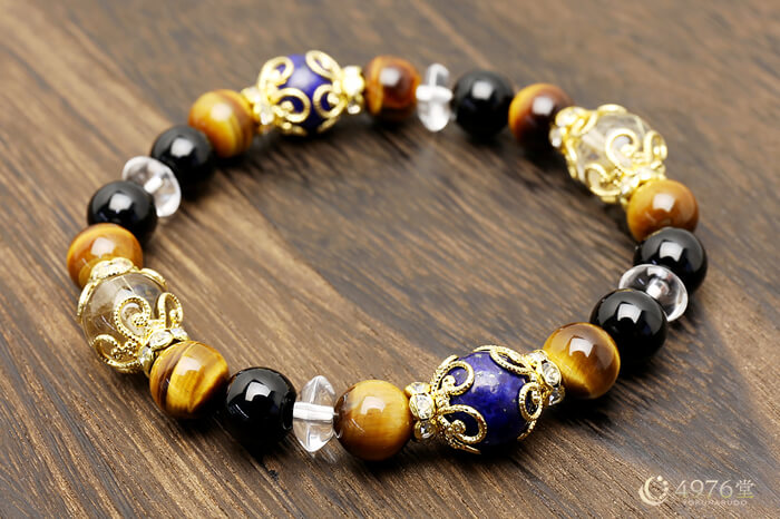 タイガーアイ・ルチルクォーツ・ラピスラズリ ブレスレット ｜ 天然石