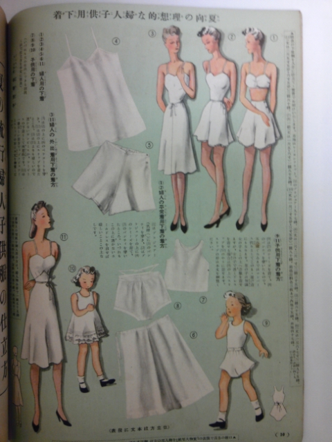昭和15年（1940）主婦之友6月号付録 夏の流行婦人子供服の作方