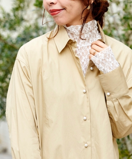 パールボタンロングシャツワンピース/le.coeur blanc(ルクールブラン