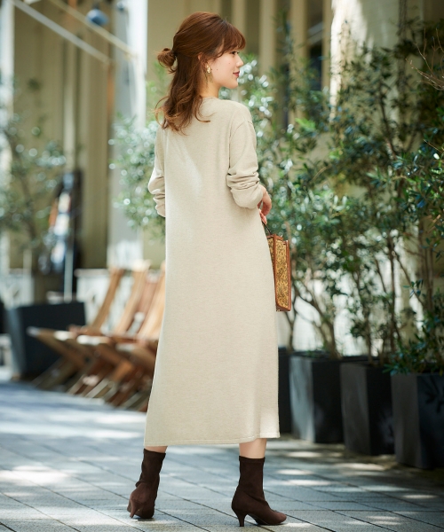 サイドプリーツニットワンピース/le.coeur blanc(ルクールブラン