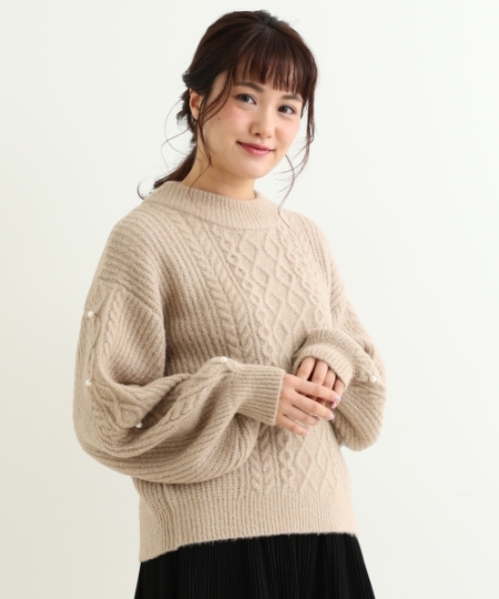 ラメケーブルニット/MAJESTIC LEGON(マジェスティックレゴン