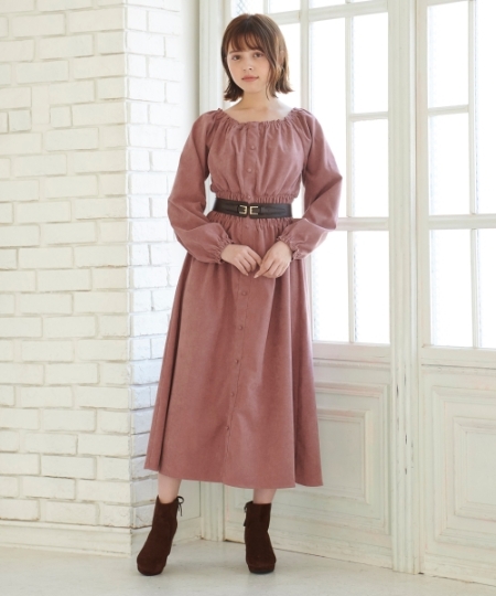 太ベルト付シャーリングワンピ/MAJESTIC LEGON(マジェスティックレゴン