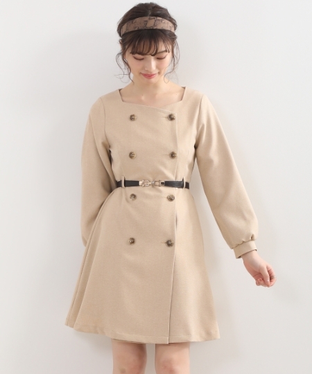 ダブルボタンミニワンピ/MAJESTIC LEGON(マジェスティックレゴン