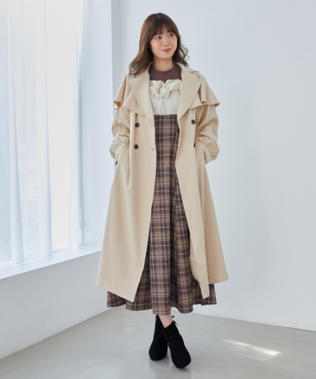 ∞ケープロングトレンチコート/MAJESTIC LEGON(マジェスティックレゴン