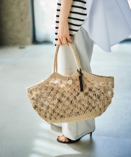 BAGMATI 柄あみかごバッグ/le.coeur blanc(ルクールブラン)｜ルクール