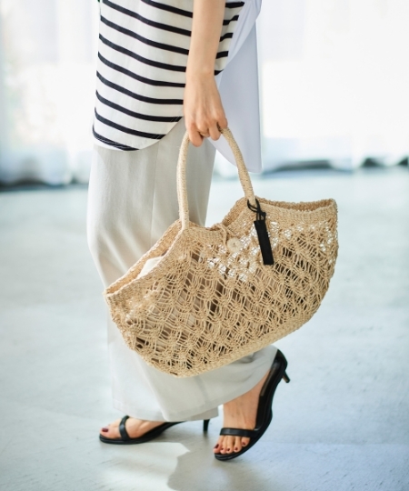 BAGMATI 柄あみかごバッグ/le.coeur blanc(ルクールブラン)｜ルクール