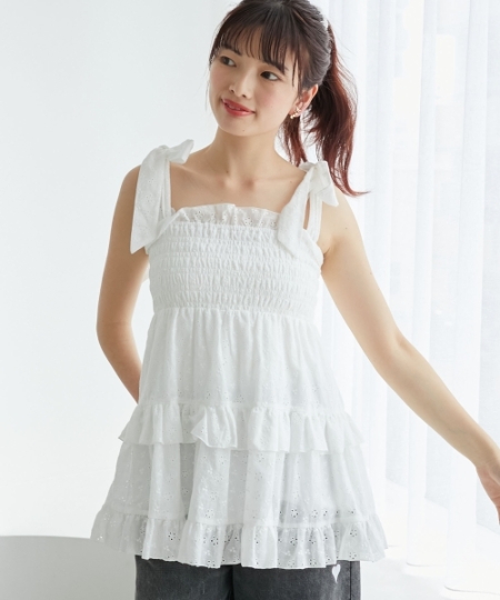 ショルダーリボンティアードビスチェ/MAJESTIC LEGON(マジェスティック