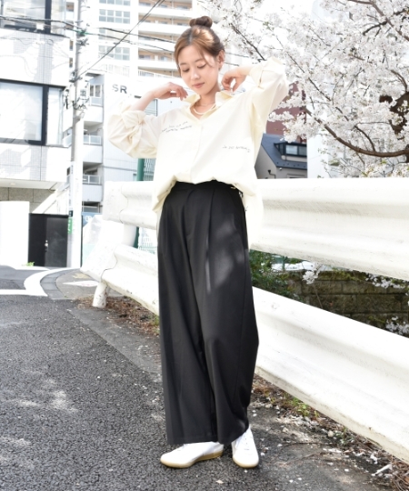 サイドベルトタックワイドパンツ/le.coeur blanc(ルクールブラン