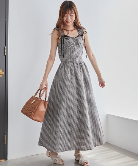 2wayリボンチェックワンピース/MAJESTIC LEGON(マジェスティックレゴン