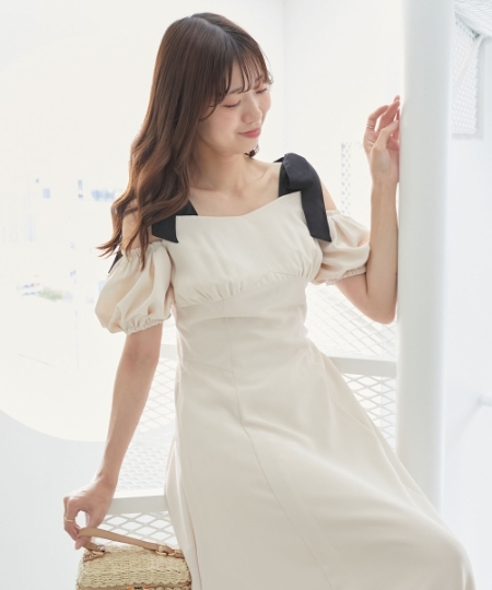 2wayバイカラーリボンワンピース/MAJESTIC LEGON(マジェスティック