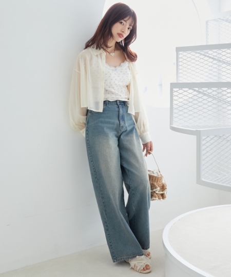 キラキラバックフリルシアーシャツ/MAJESTIC LEGON(マジェスティック