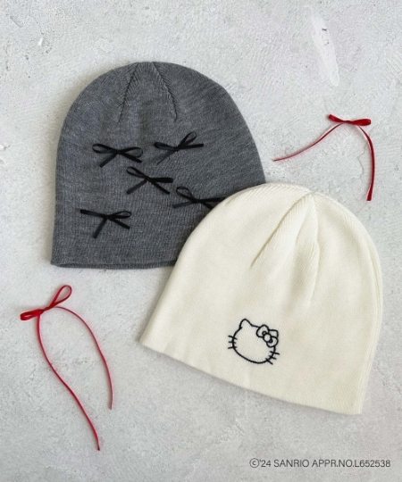 ハローキティ プチリボンニットCAP/MAJESTIC LEGON(マジェスティック