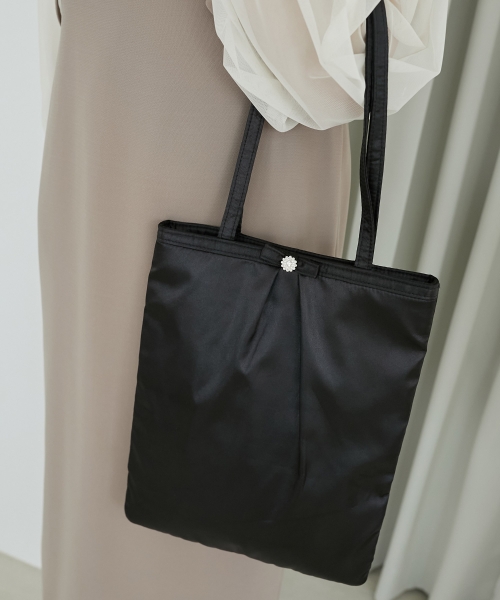 ビジューリボンサテントート/MAJESTIC LEGON(マジェスティックレゴン