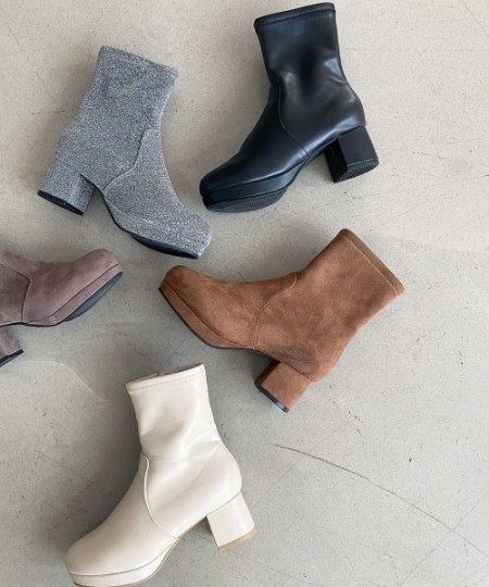 フカフカヒールストレッチブーツ/MAJESTIC LEGON(マジェスティック