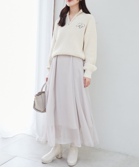 キラキラハーフジップニット/MAJESTIC LEGON(マジェスティックレゴン