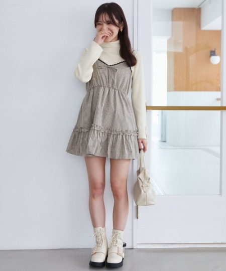 フロントリボンミニワンピース/MAJESTIC LEGON(マジェスティックレゴン