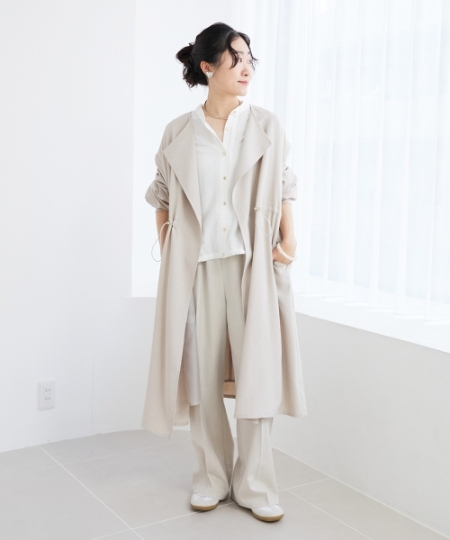 手洗い可能》タンブラーオックスロングブルゾンコート/le.coeur blanc