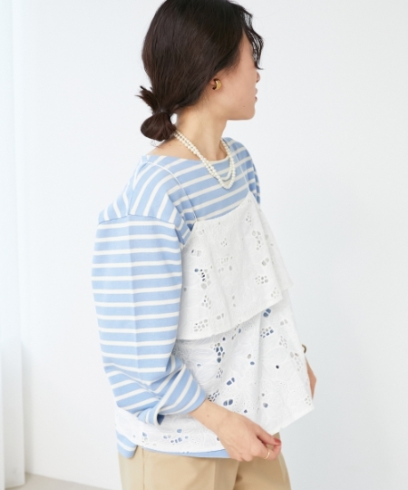 手洗い可能》カットワークレースキャミブラウス/le.coeur blanc