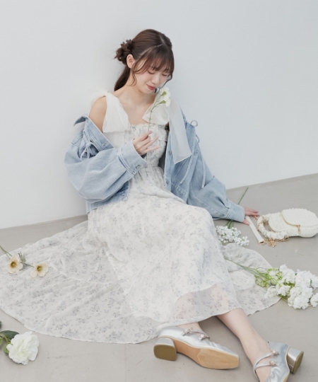 2wayショルダーリボンキャミワンピ/MAJESTIC LEGON(マジェスティック