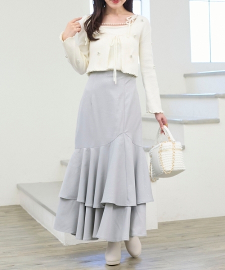 キラキラレースアップマーメイドスカート/MAJESTIC LEGON