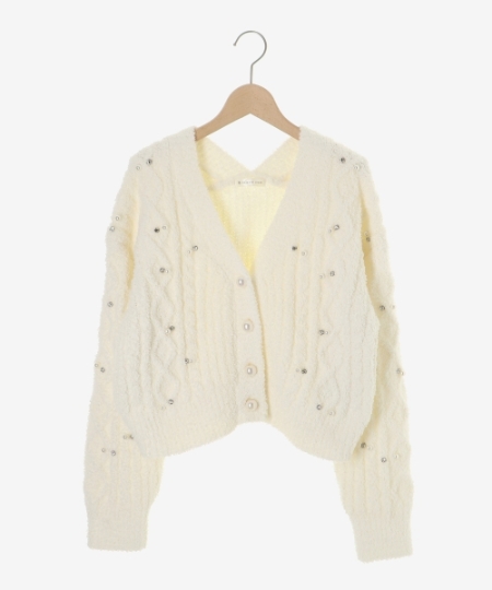 ビジューマシュマロカーディガン/MAJESTIC LEGON(マジェスティック