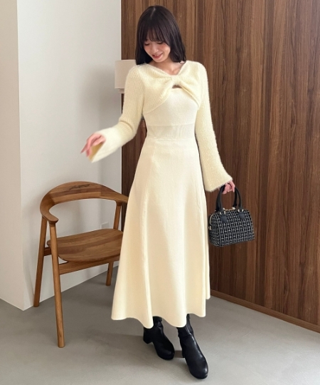 リボンボレロドッキングニットワンピ/MAJESTIC LEGON(マジェスティック