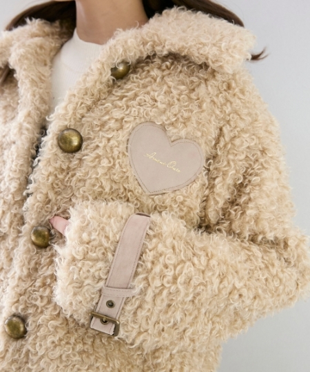 ハートパッチふわふわブルゾン/MAJESTIC LEGON(マジェスティックレゴン