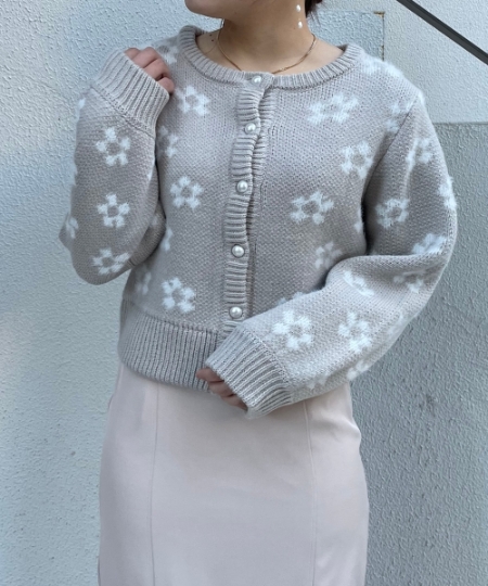 フェザーフラワーカーディガン/MAJESTIC LEGON(マジェスティックレゴン