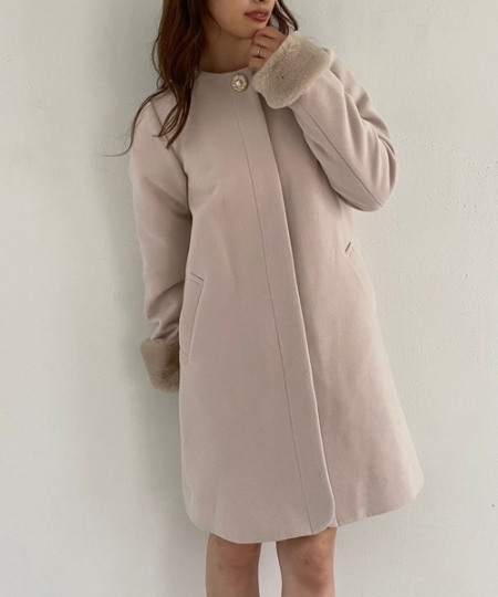 ∞上品ノーカラーコート/MAJESTIC LEGON(マジェスティックレゴン