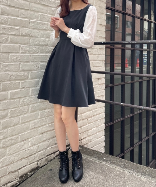 ガーリーパイピング長袖ワンピ/MAJESTIC LEGON(マジェスティックレゴン