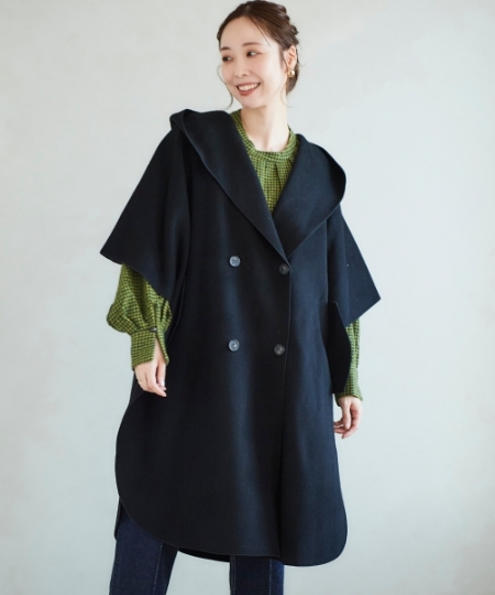 vaneum クロークフーディポンチョコート/le.coeur blanc(ルクール