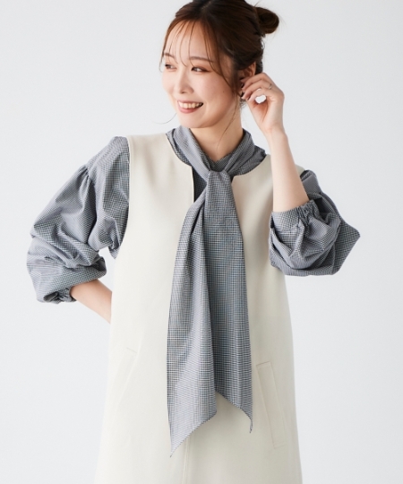 ギンガムチェックボウタイブラウス/le.coeur blanc(ルクールブラン