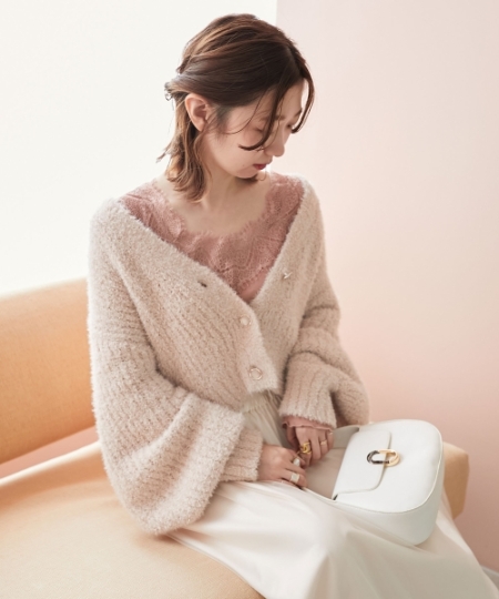 きらきらモールニットカーディガン/MAJESTIC LEGON(マジェスティック