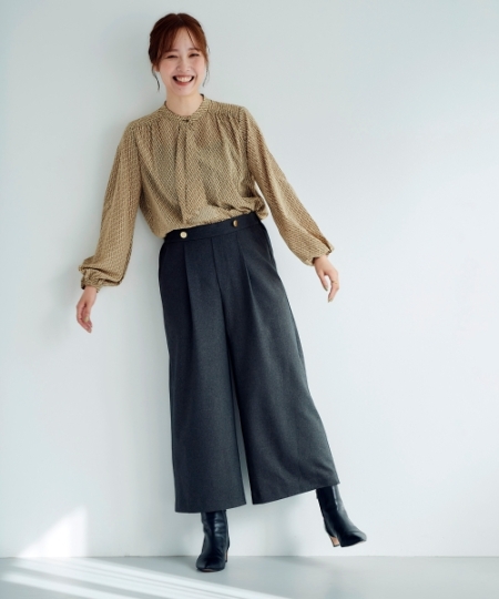 ウールライクワイドクロップドパンツ/le.coeur blanc(ルクールブラン