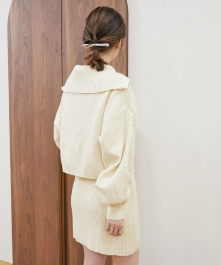 〇ハーフZIPニットセットワンピ/MAJESTIC LEGON(マジェスティック