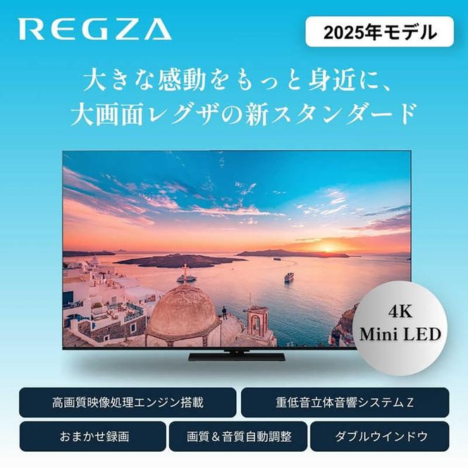TVS REGZA【標準設置費込み】4K Mini LED液晶テレビ REGZA ( レグザ