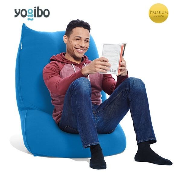 ヨギボー オットマン アクアブルー ☆新品変えカバー ネイビーブルー