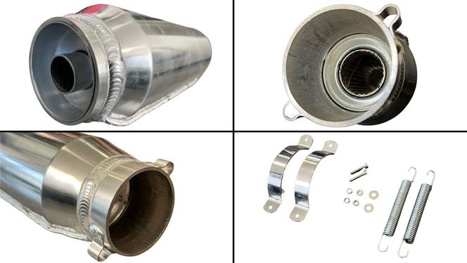 モナカサイレンサー 60.5π バイク用 バイク パーツ 部品 マフラー