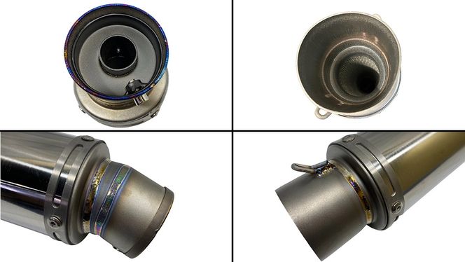 チタンサイレンサー 60.5π ロング バイク パーツ 部品 マフラー