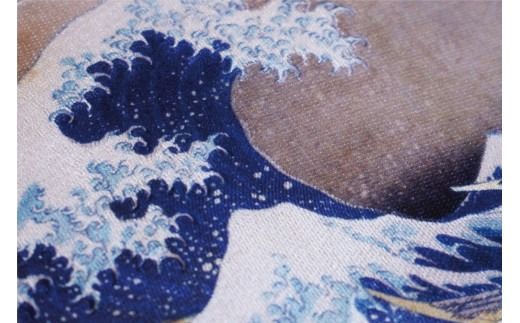 富士の刺繍絵5 葛飾北斎の神奈川沖波裏【小絵】 インテリア 絵画