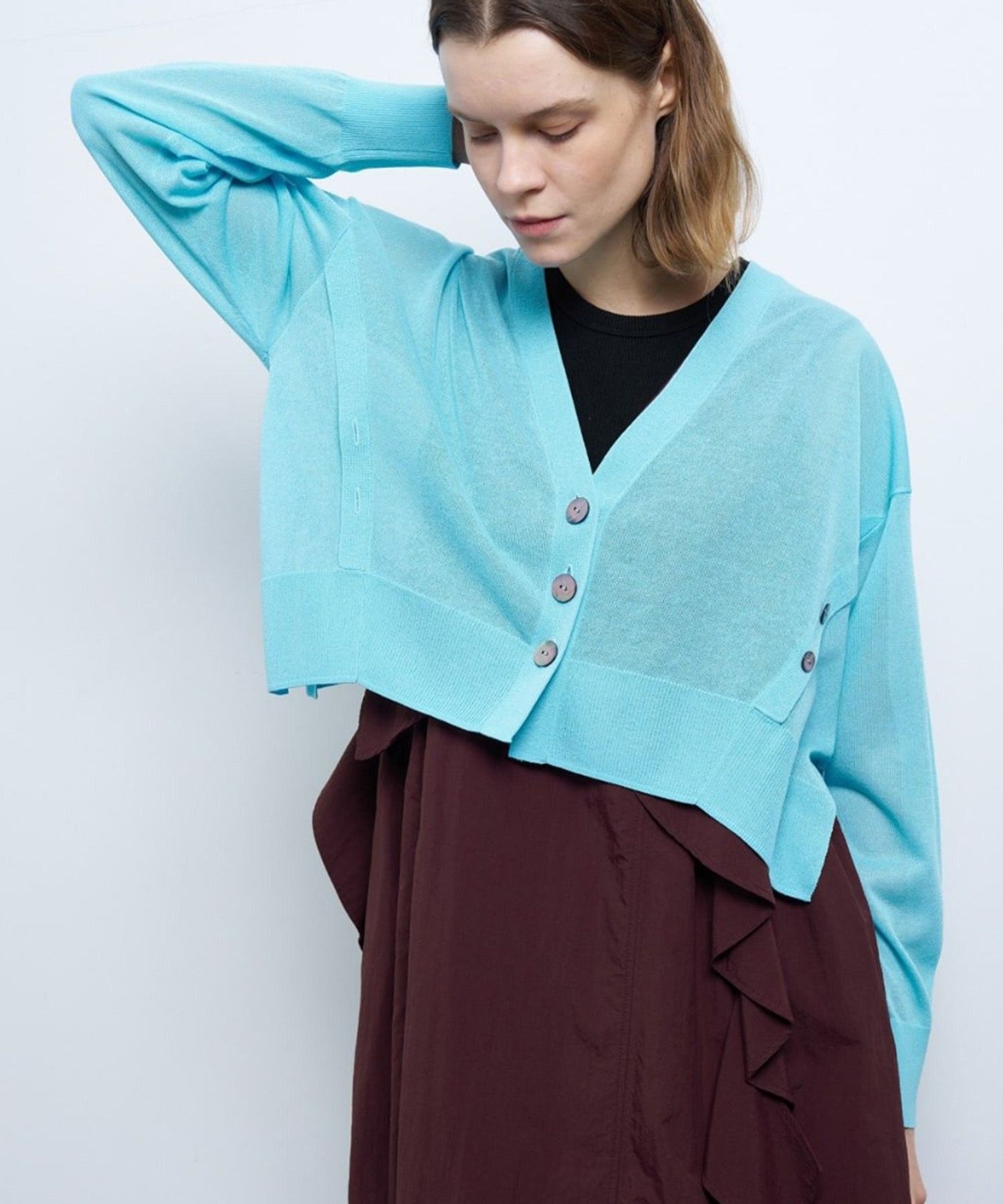 ショートメニーウェイカーディガン|LANVIN en Bleu | LANVIN en Bleu