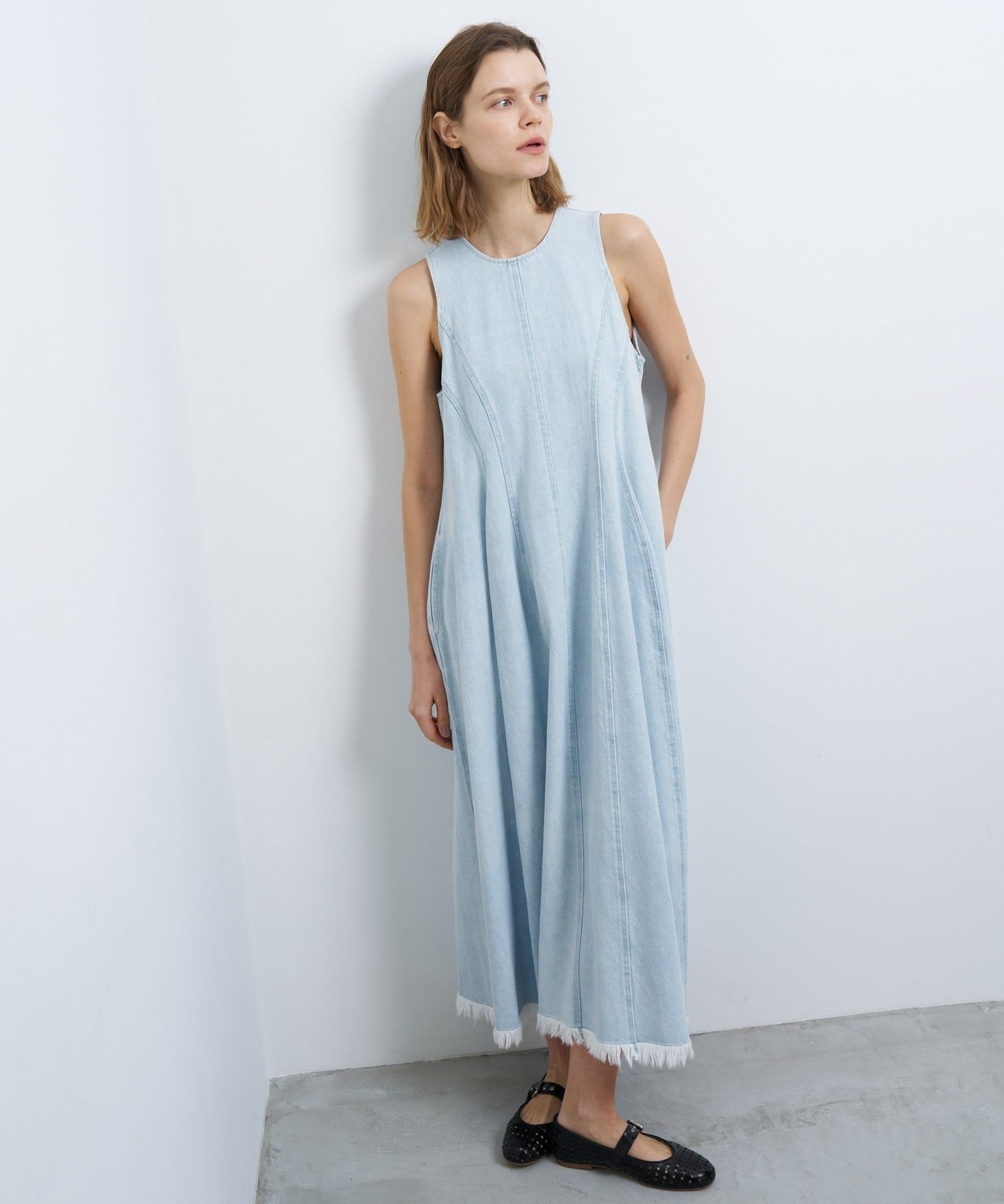 デニムノースリーブワンピース|LANVIN en Bleu | LANVIN en Bleu